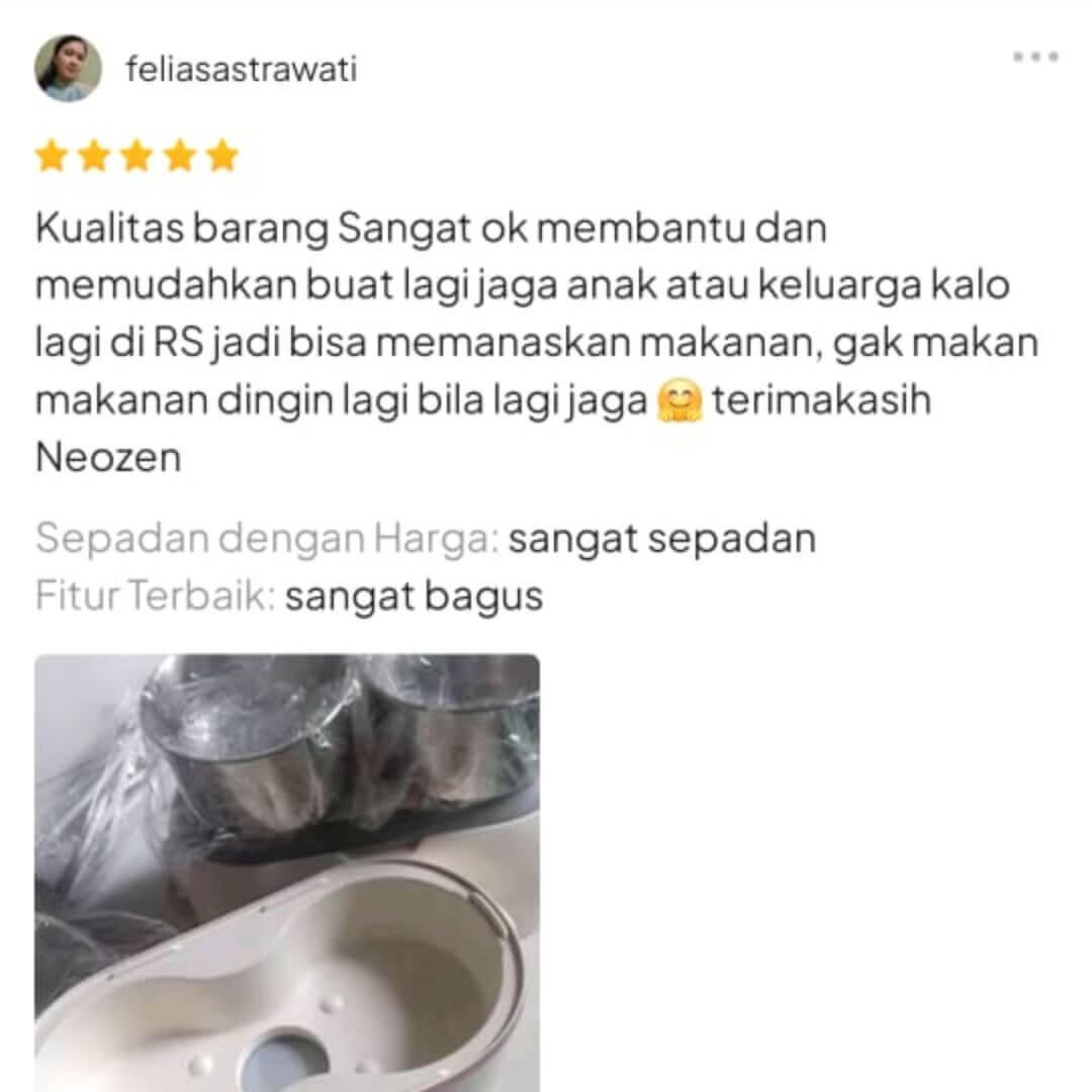 Testimonials - Neozen Electric Lunch Box - Kotak Makan Listrik Portable (2)