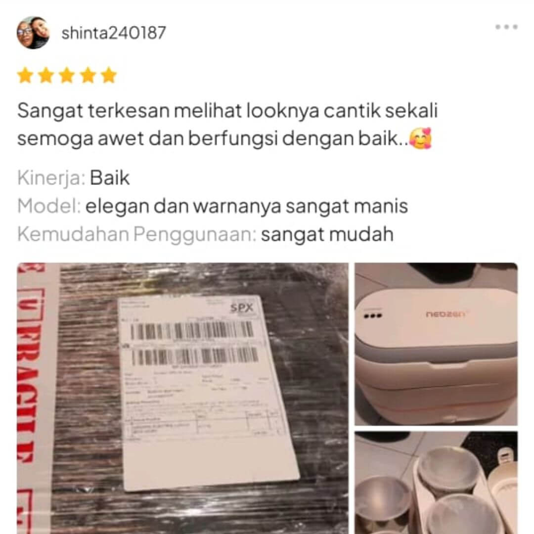Testimonials - Neozen Electric Lunch Box - Kotak Makan Listrik Portable (5)