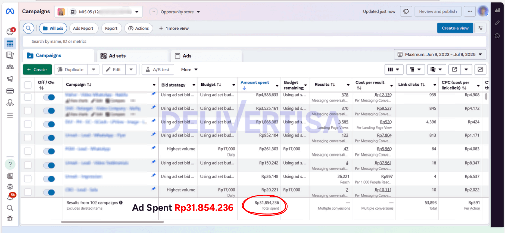 Delivertisa Jasa Meta Ads Iklan Facebook Instagram Digital Marketing Agency Medan Indonesia Private Mentoring