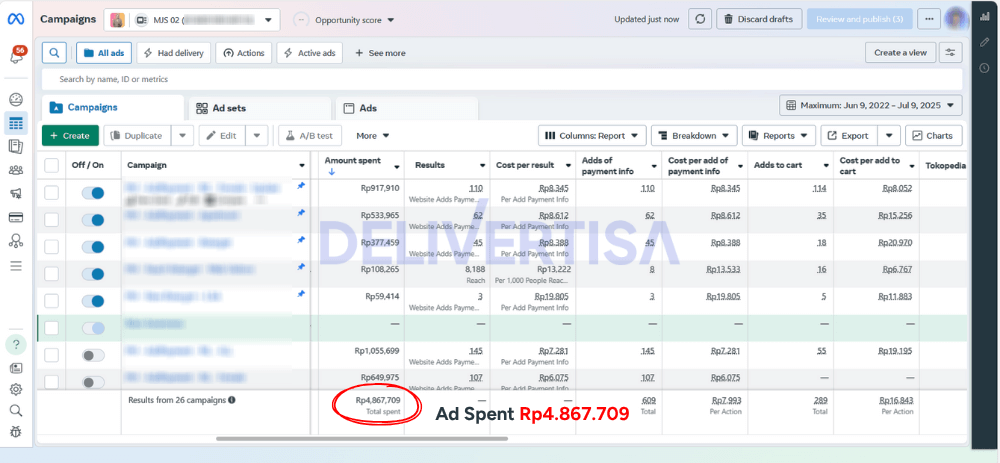Delivertisa Jasa Meta Ads Iklan Facebook Instagram Digital Marketing Agency Medan Indonesia Private Mentoring