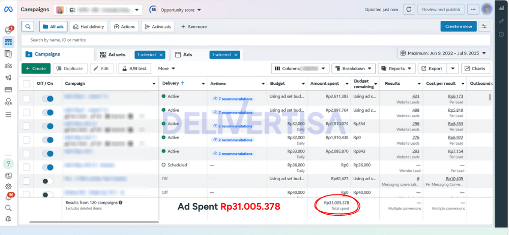 Delivertisa Jasa Meta Ads Iklan Facebook Instagram Digital Marketing Agency Medan Indonesia Private Mentoring