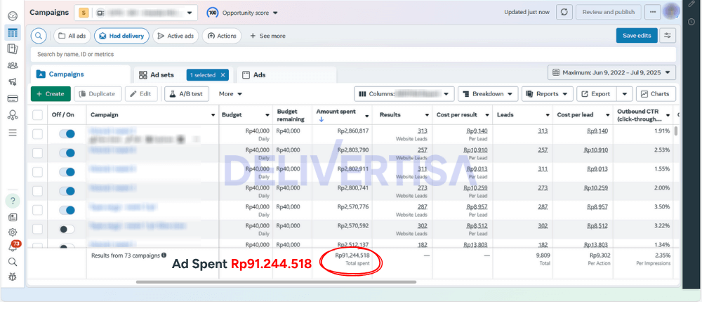 Delivertisa Jasa Meta Ads Iklan Facebook Instagram Digital Marketing Agency Medan Indonesia Private Mentoring